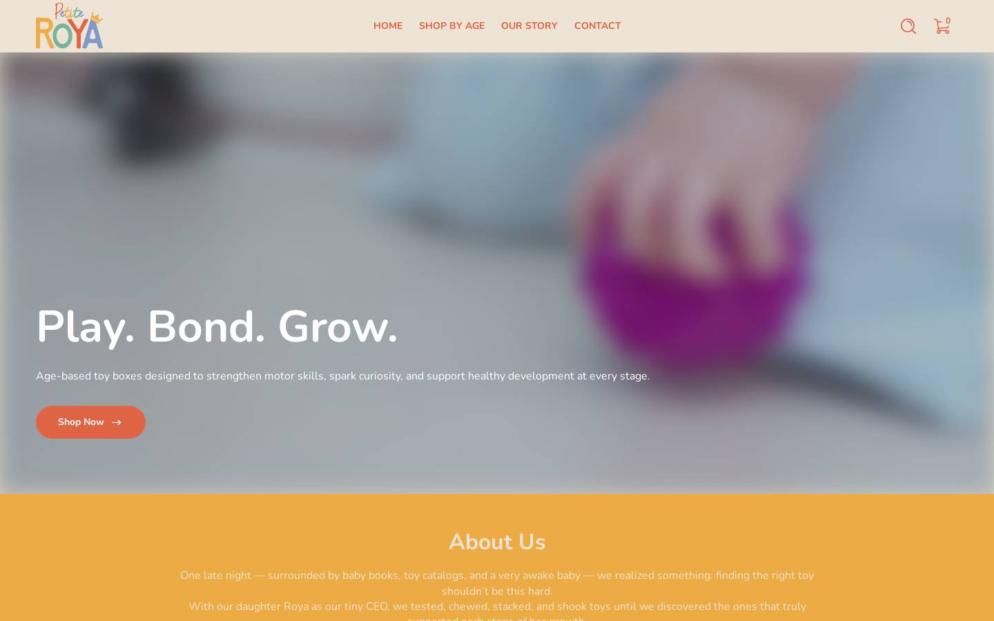 petiteroya.com homepage screenshot
