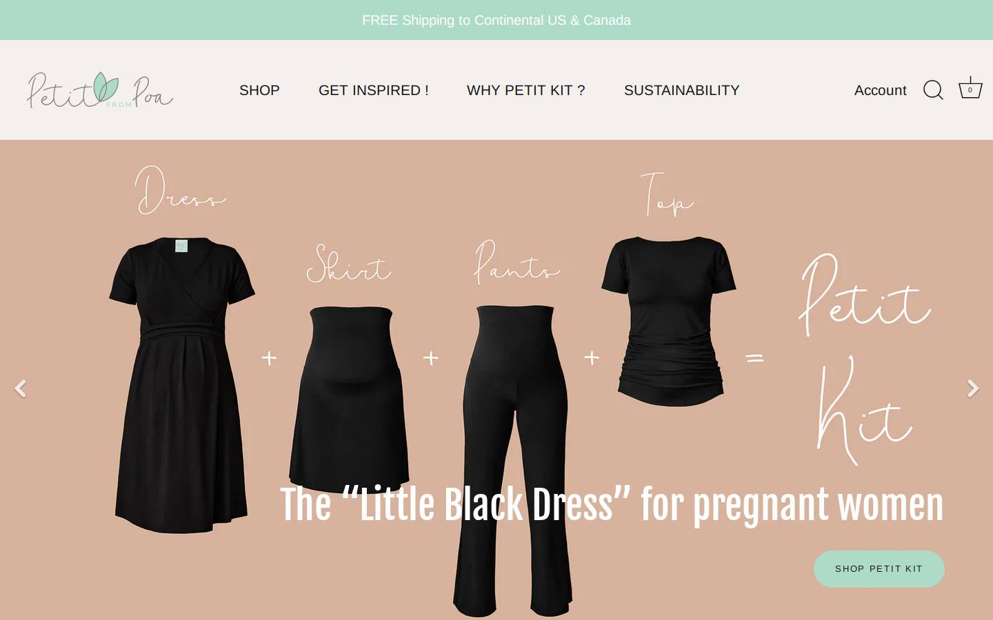petitfrompoa.com homepage screenshot