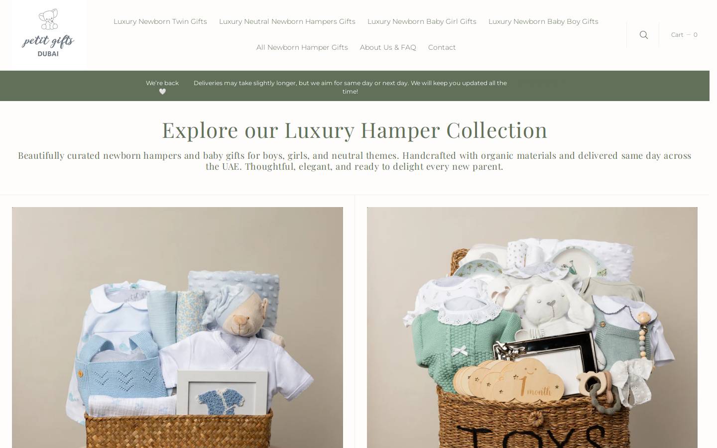petitgifts.com homepage screenshot