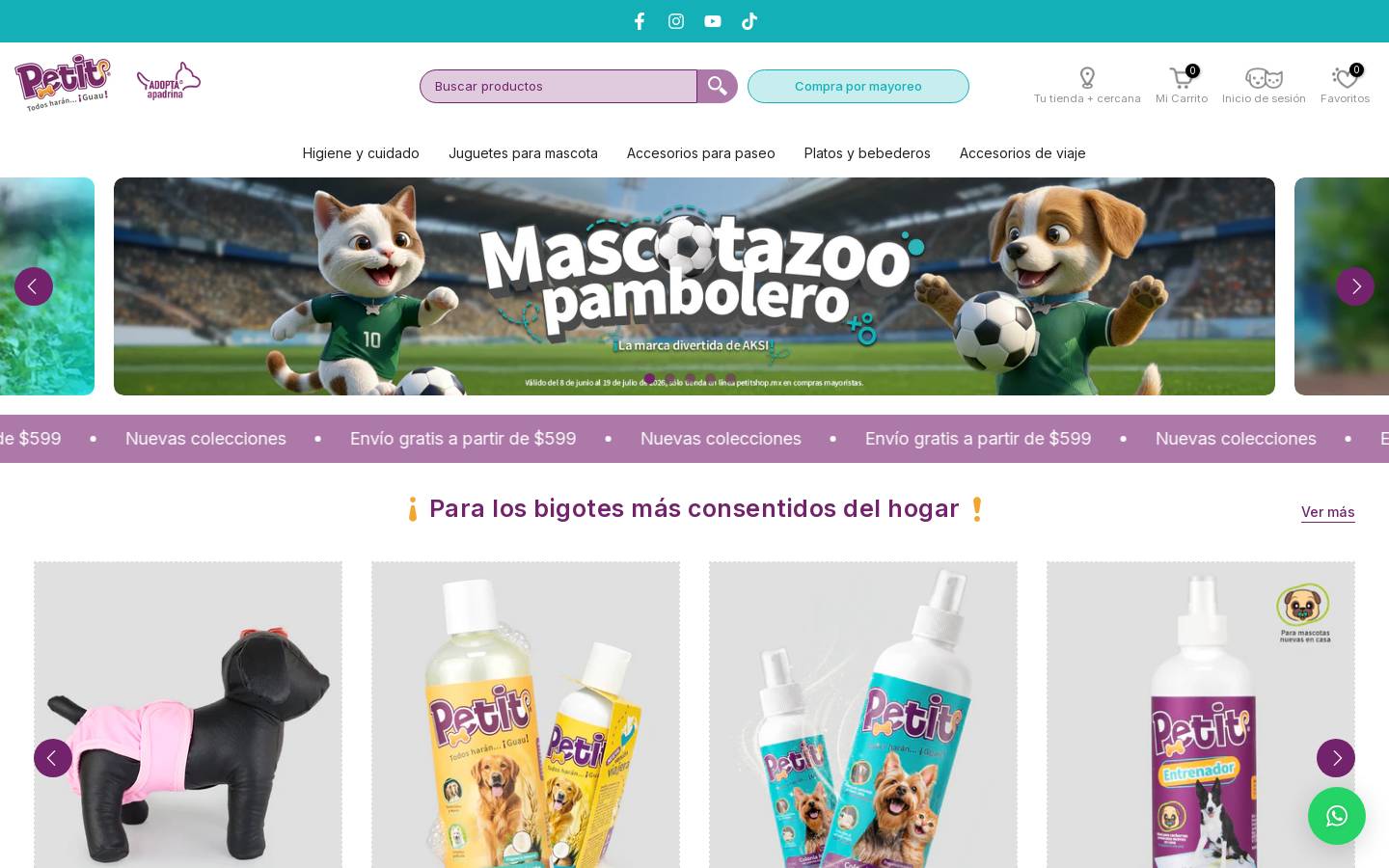 petitshop.mx homepage screenshot