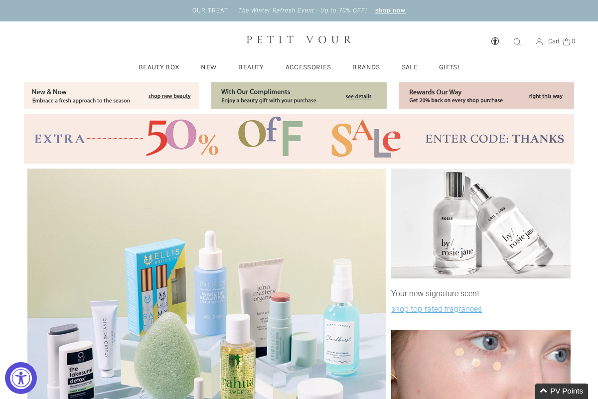 Petit Vour homepage screenshot