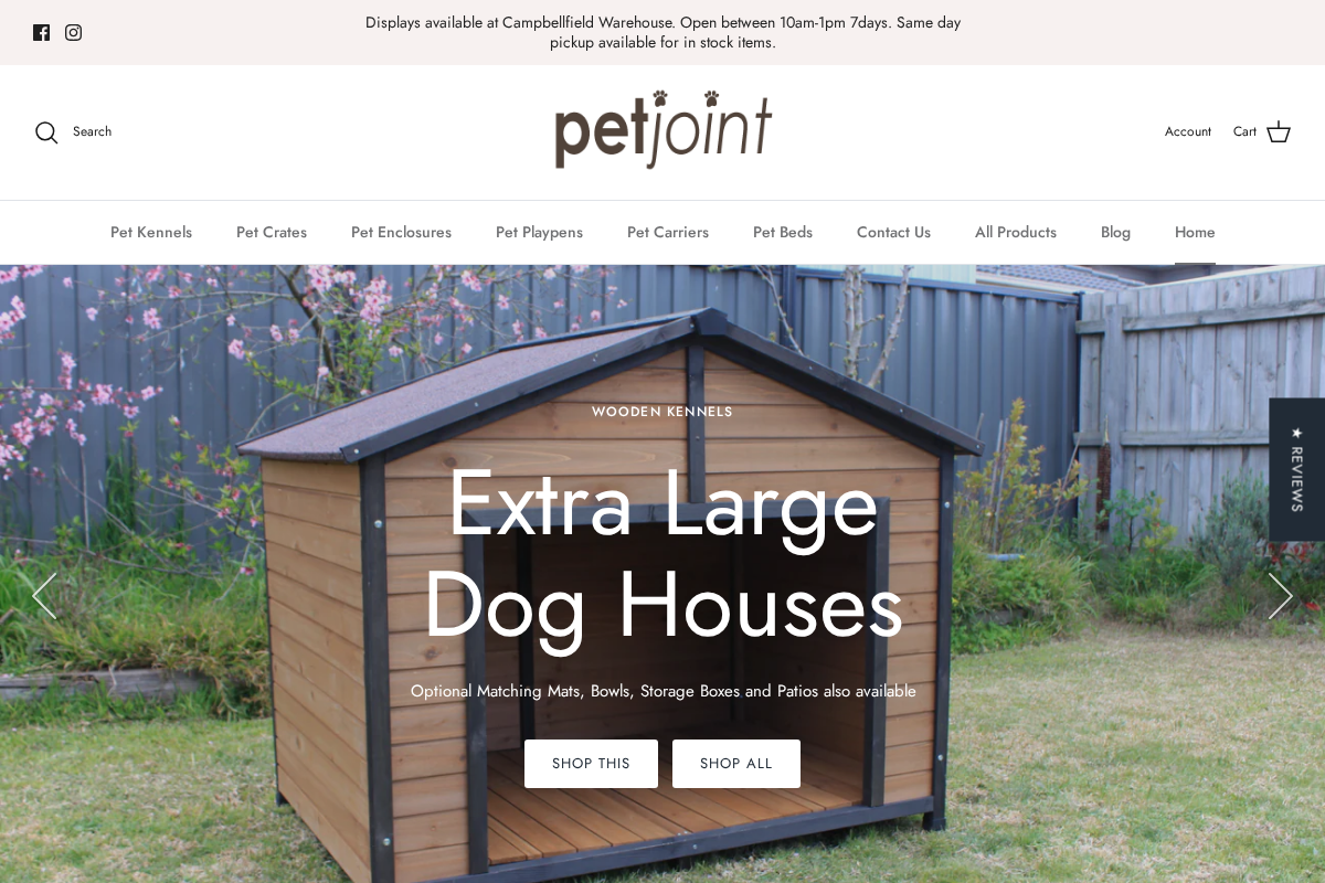 PetJoint homepage screenshot