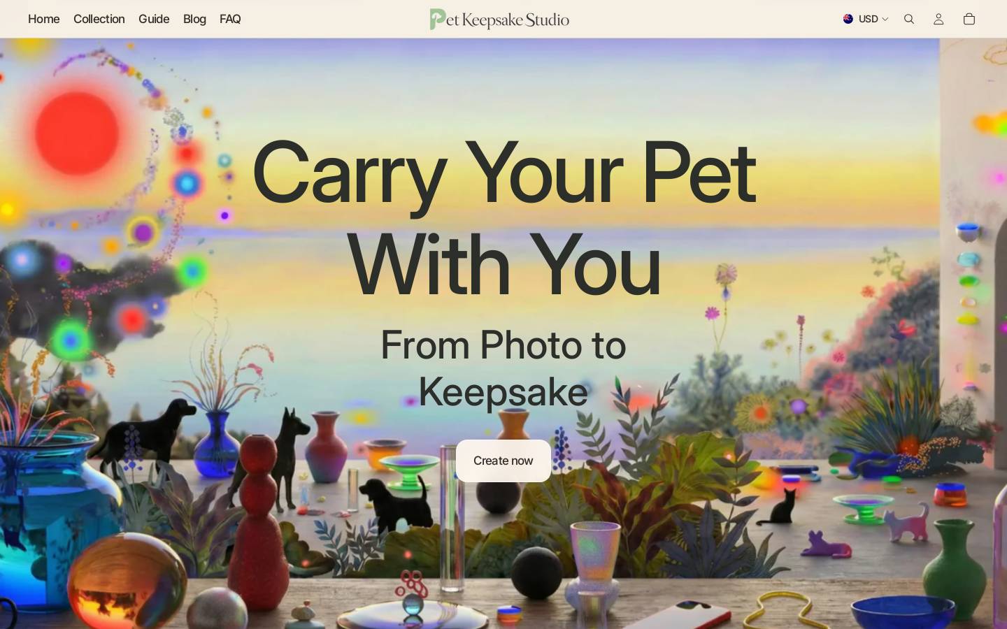 petkeepsakestudio.com homepage screenshot