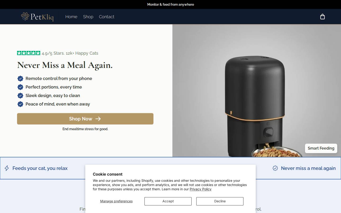petkliq.com homepage screenshot