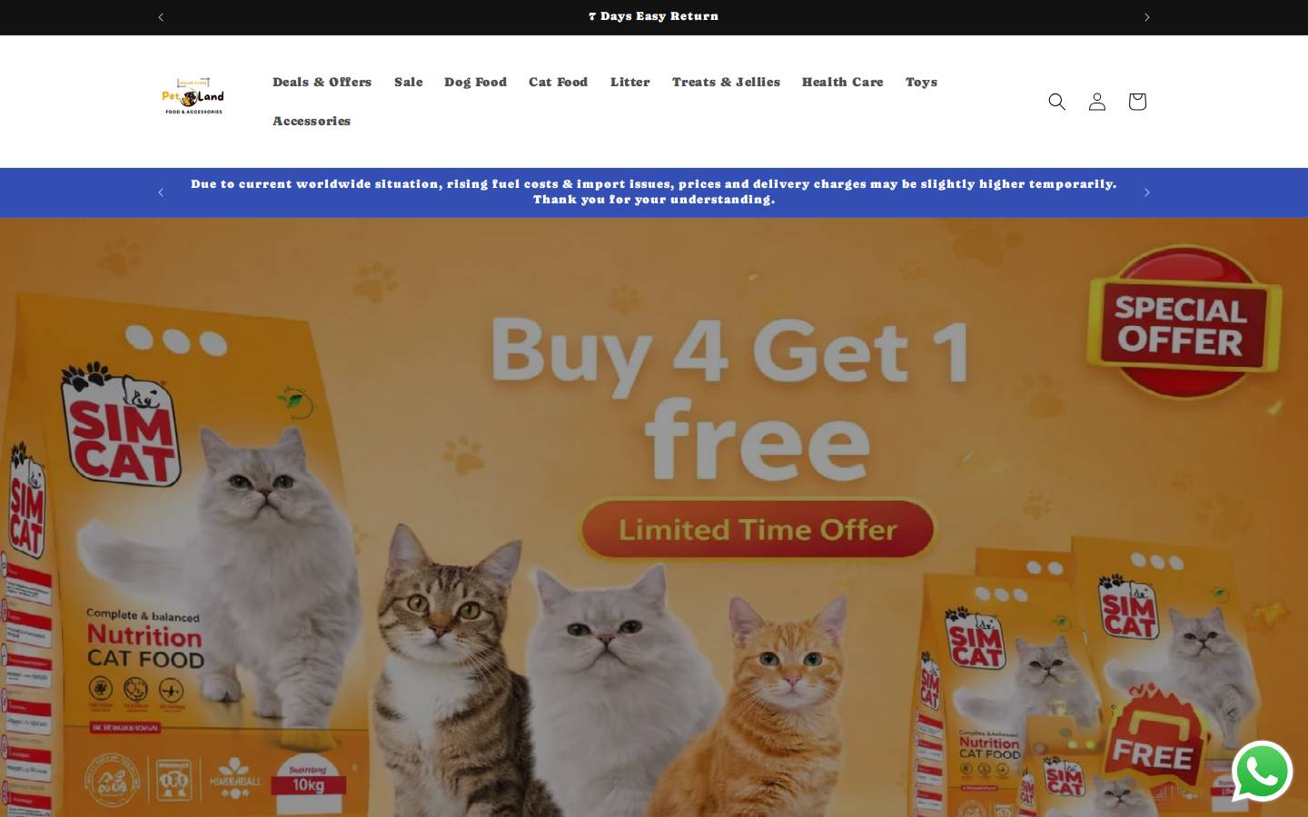 petlandpk.com homepage screenshot