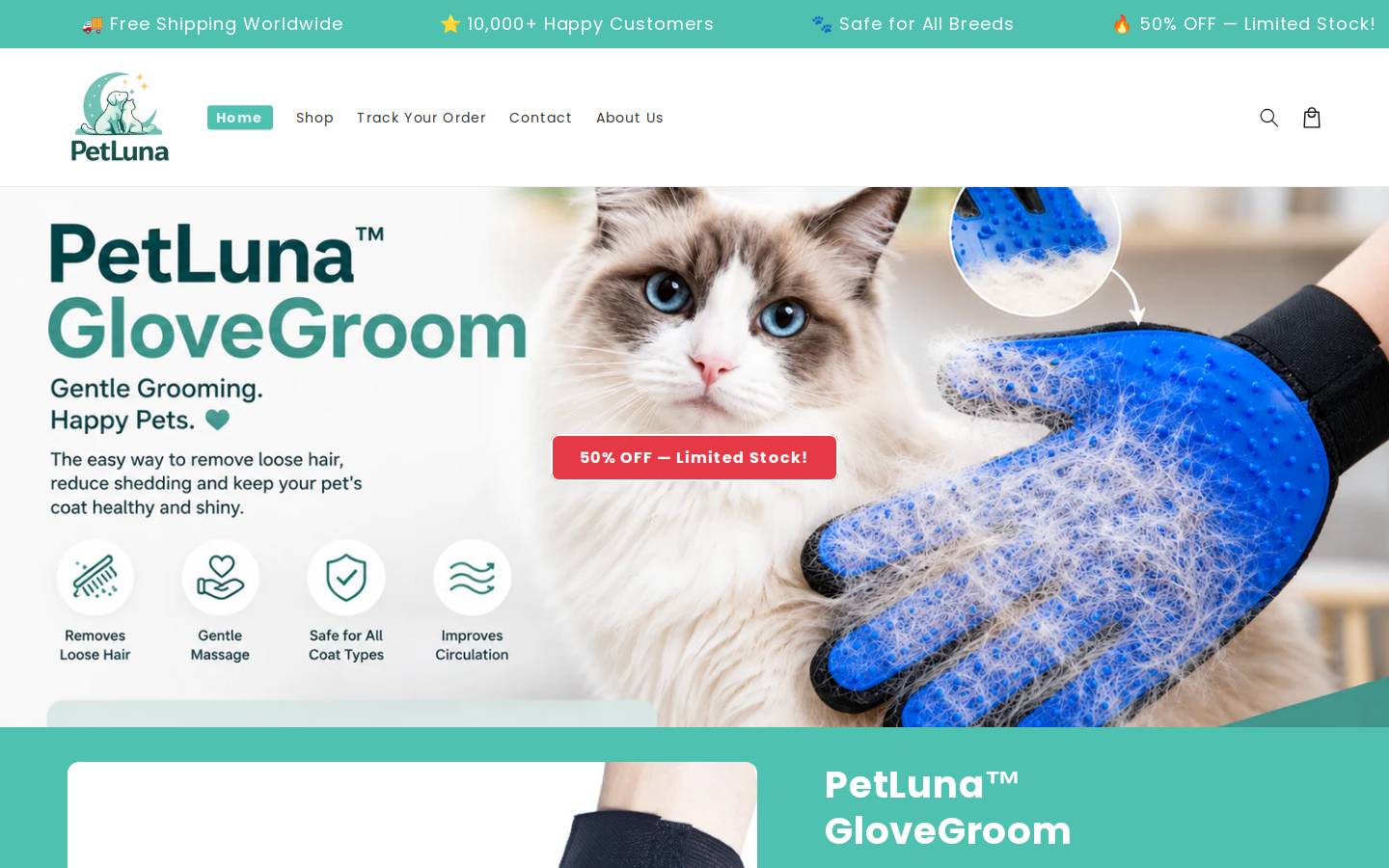 petluna.org homepage screenshot