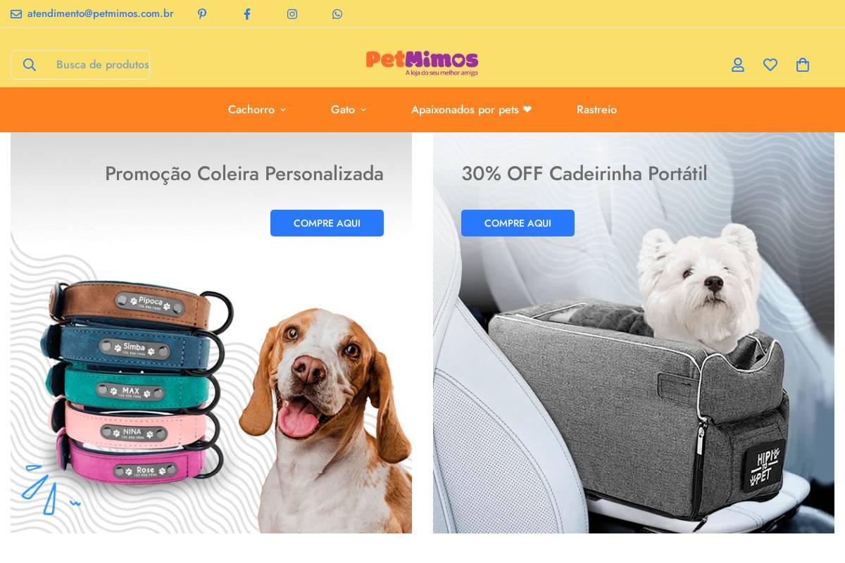 petmimos.com.br homepage screenshot