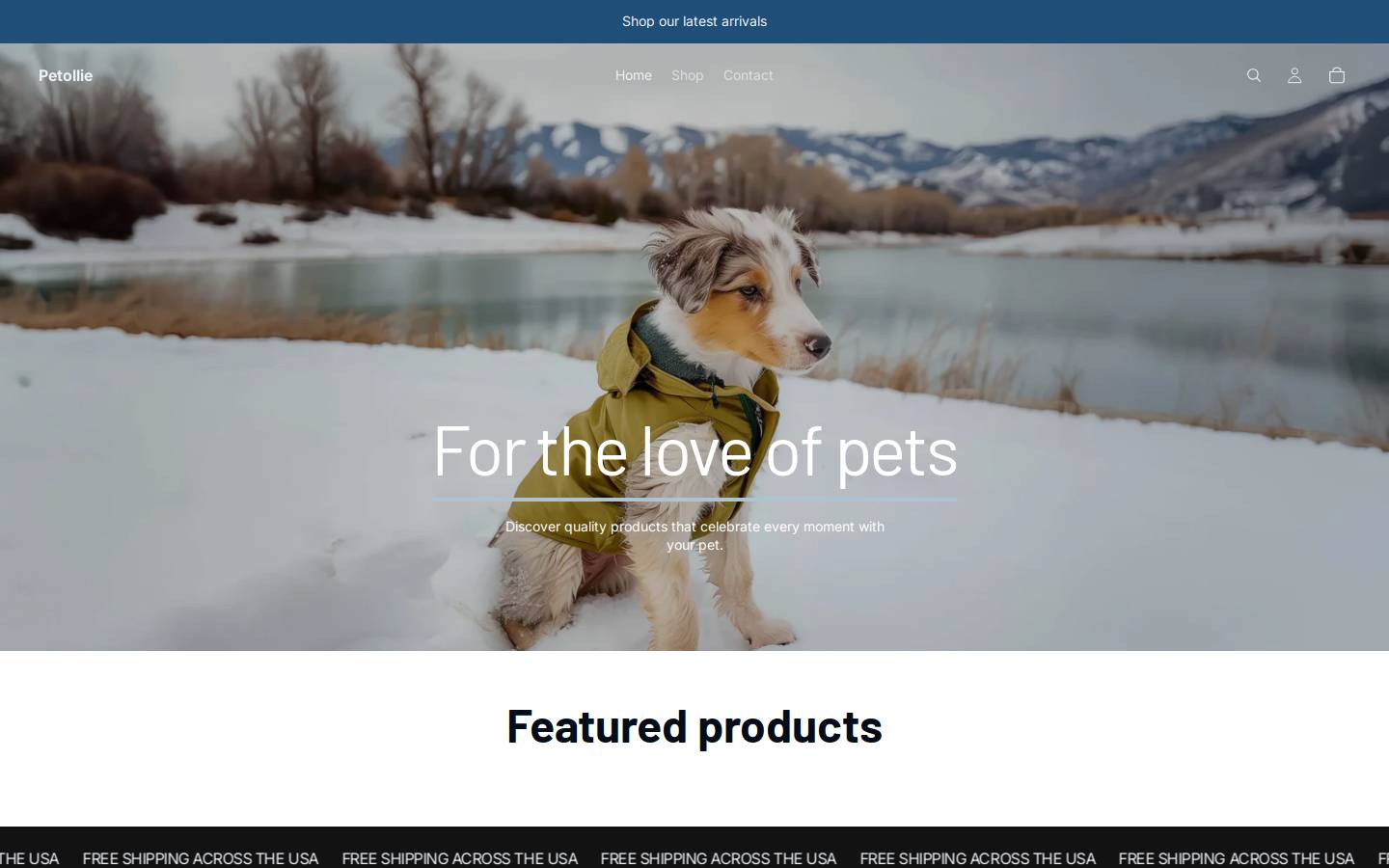 petollie.com homepage screenshot