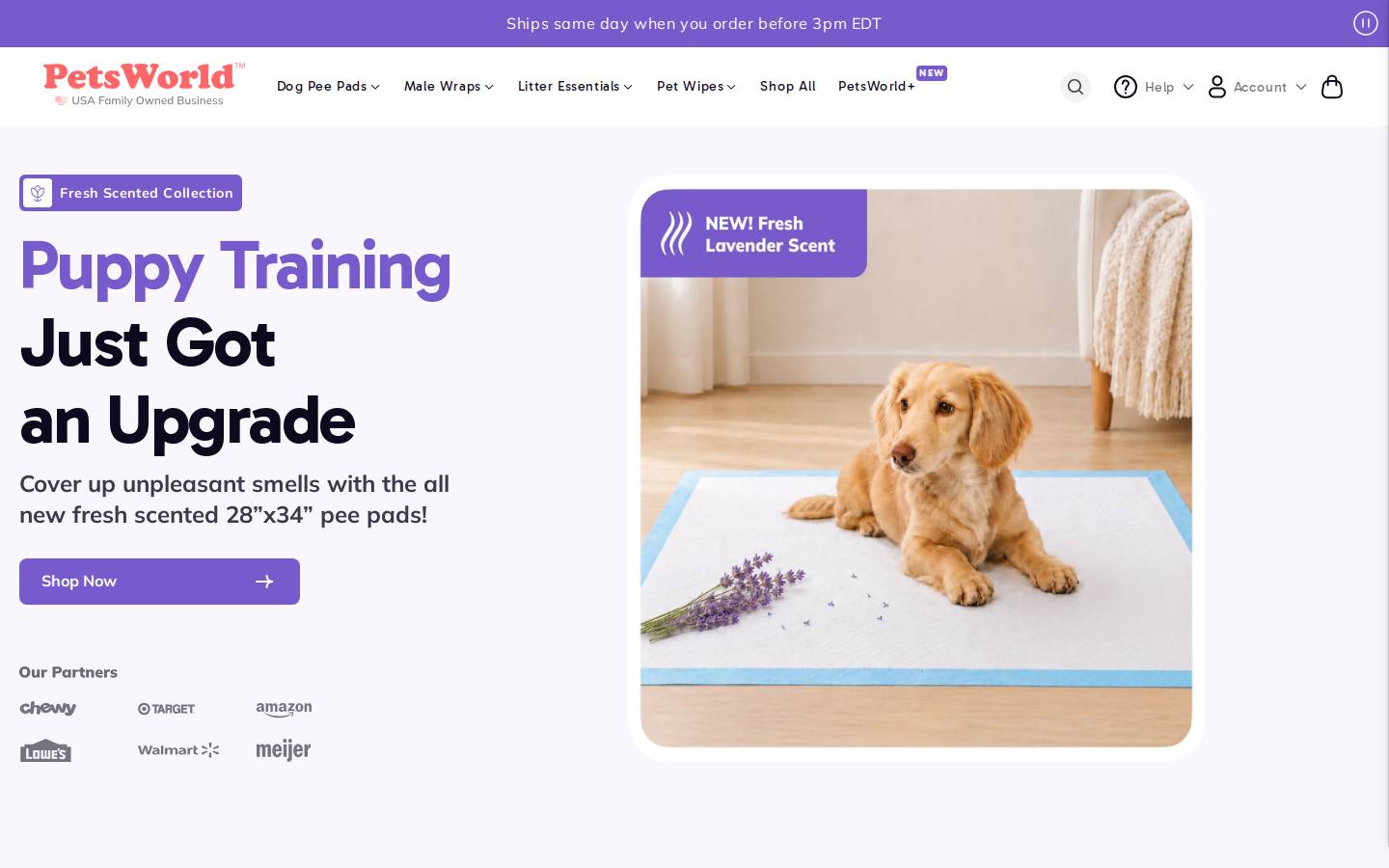 petpads.net homepage screenshot