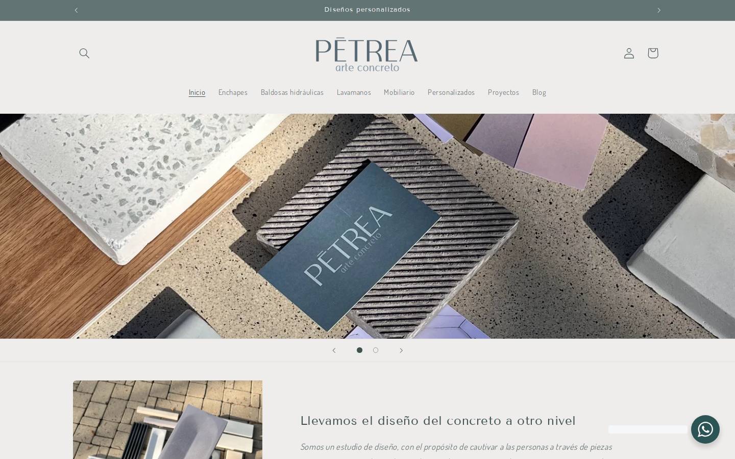 petreaconcreto.com homepage screenshot