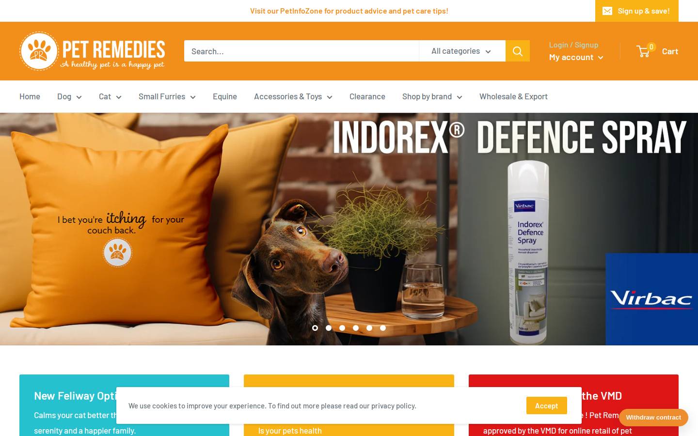 petremedies.co homepage screenshot