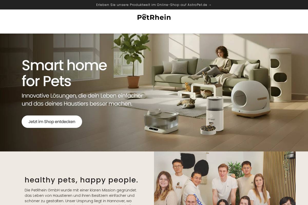 Petrhein homepage screenshot