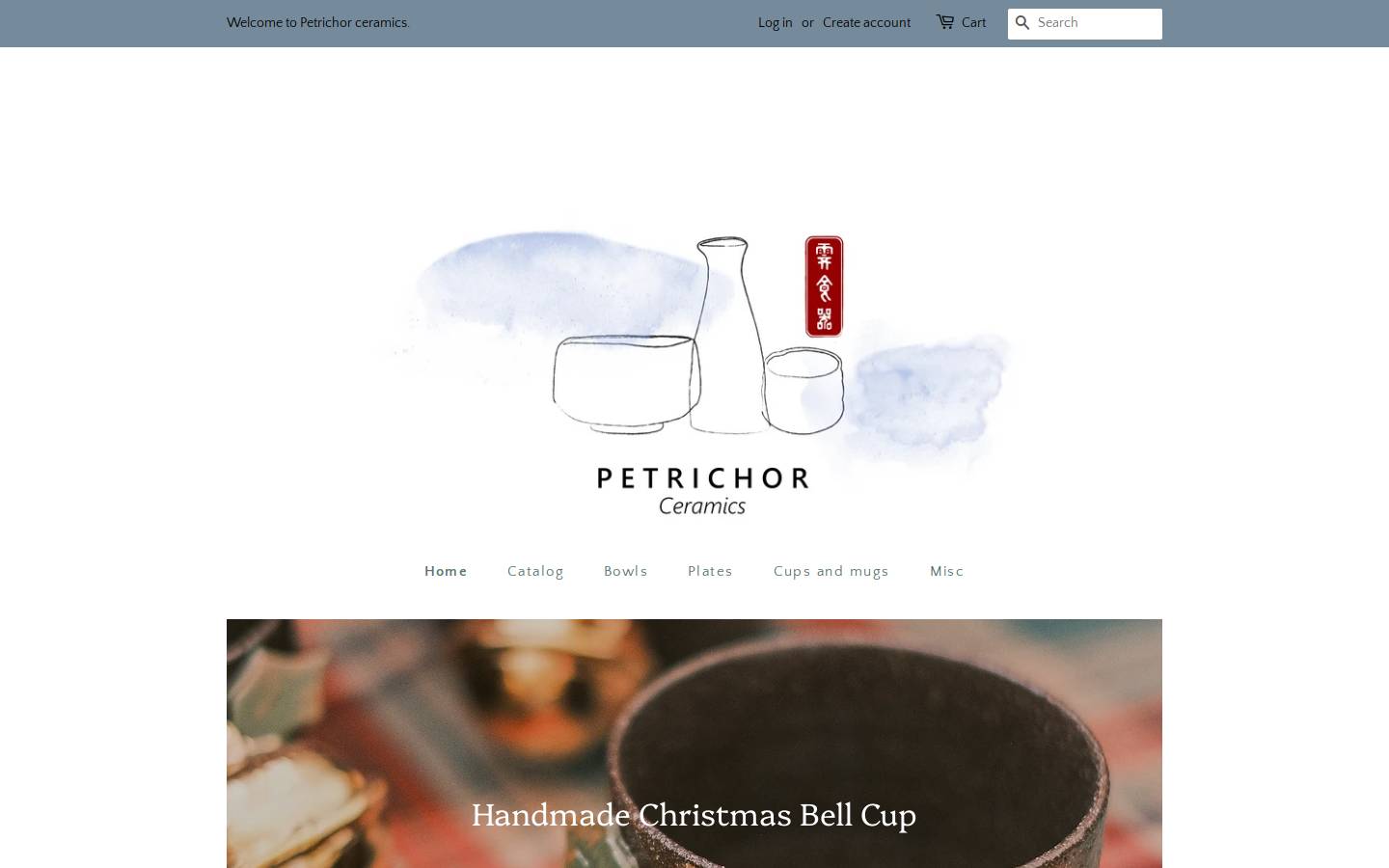 petrichorceramics.com homepage screenshot