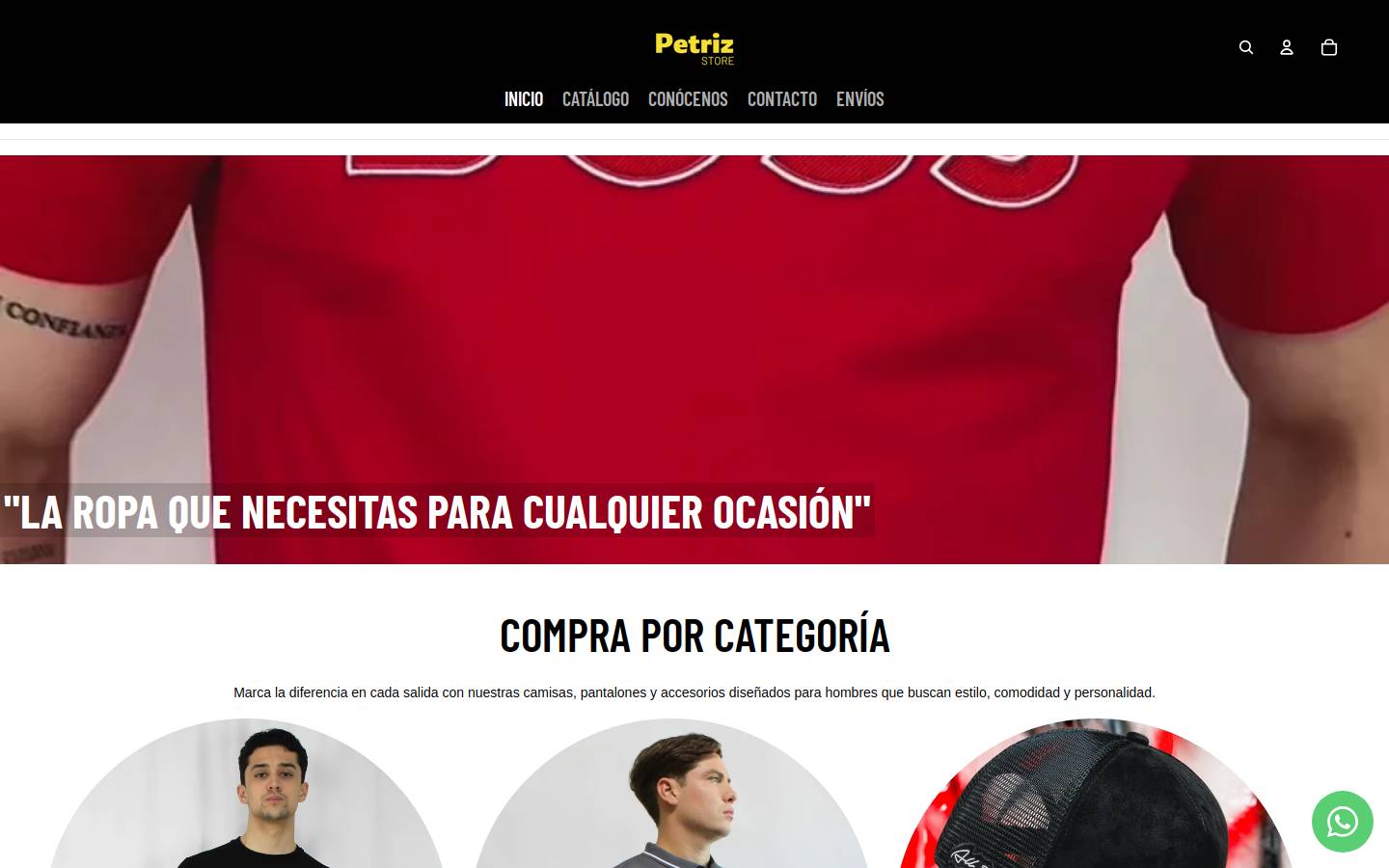 petrizstore.com homepage screenshot