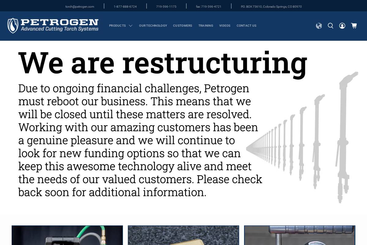 petrogen.com homepage screenshot