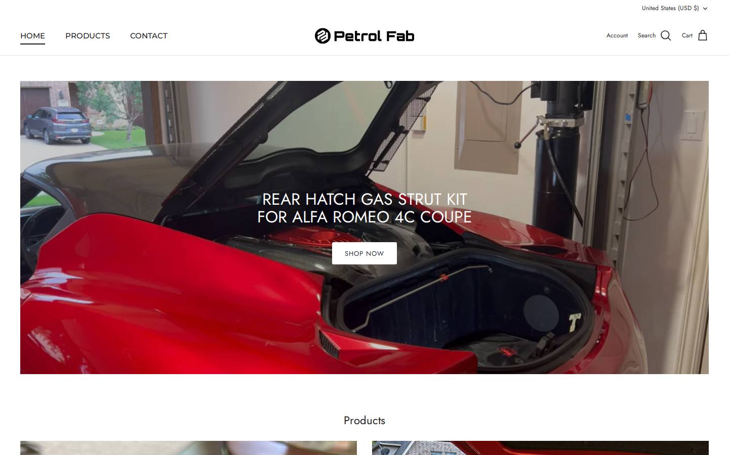 petrolfab.com homepage screenshot