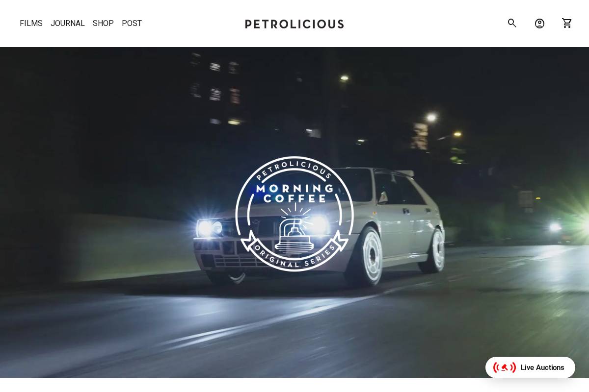 Petrolicious homepage screenshot