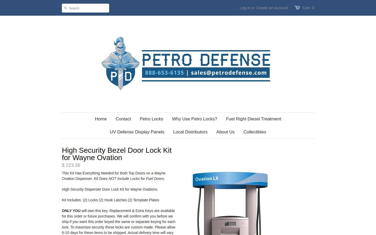 petrolocks.com homepage screenshot