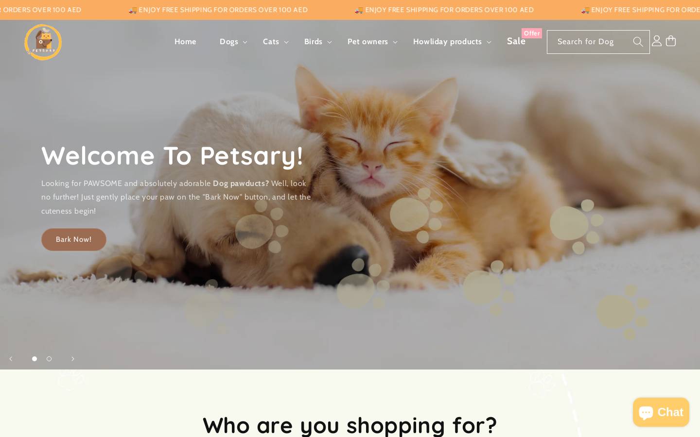 petsary.com homepage screenshot