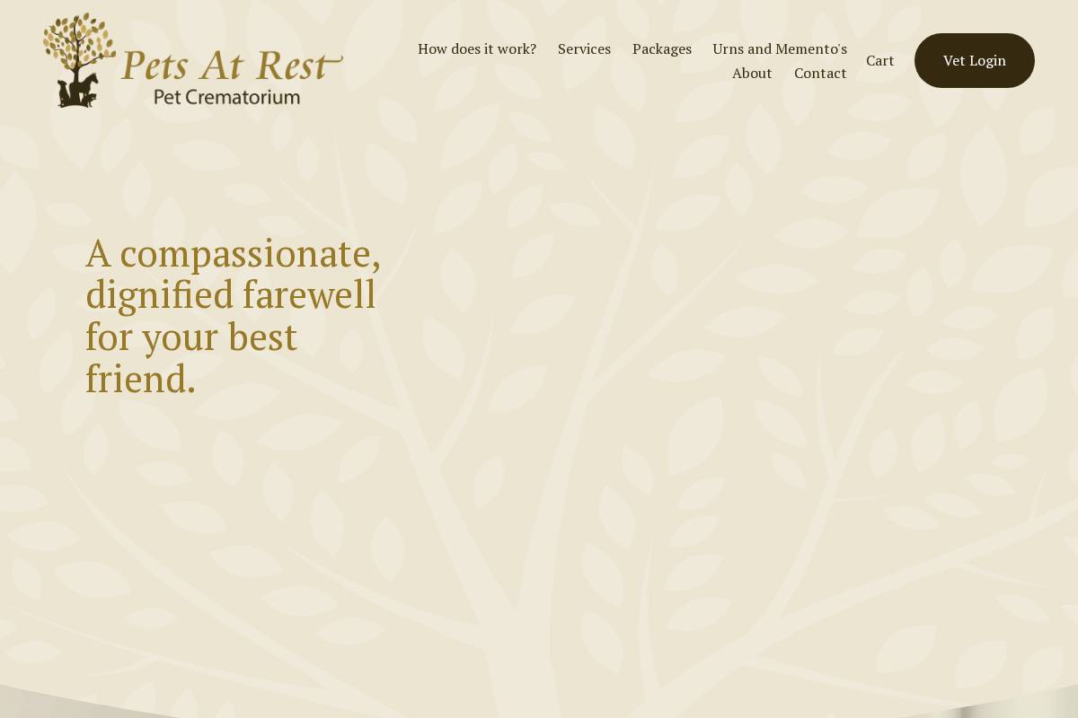 petsatrest.com.au homepage screenshot