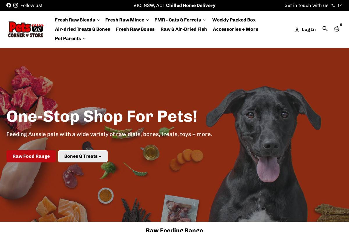 petscornerstore.shop homepage screenshot
