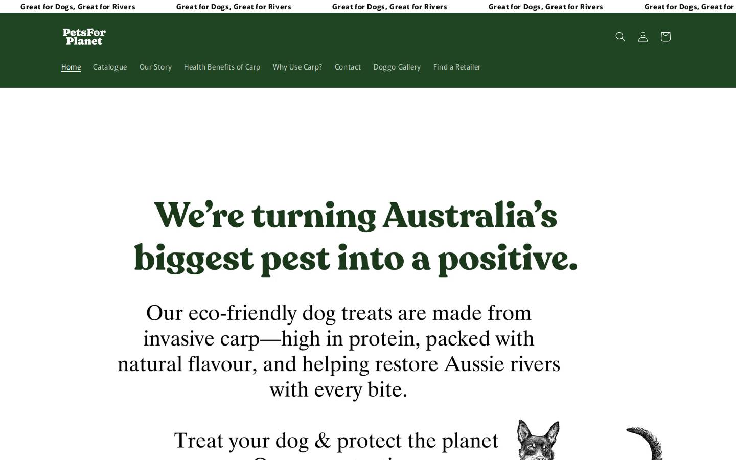 petsforplanet.com homepage screenshot