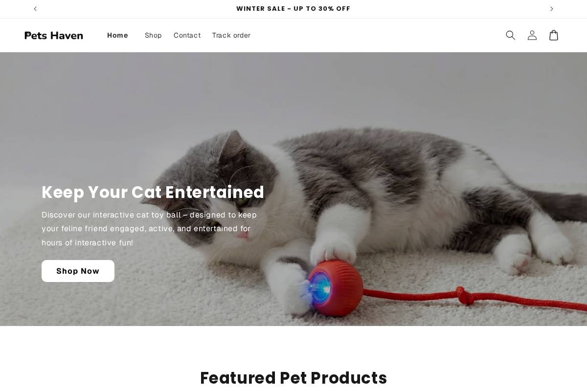 petshaven.pet homepage screenshot