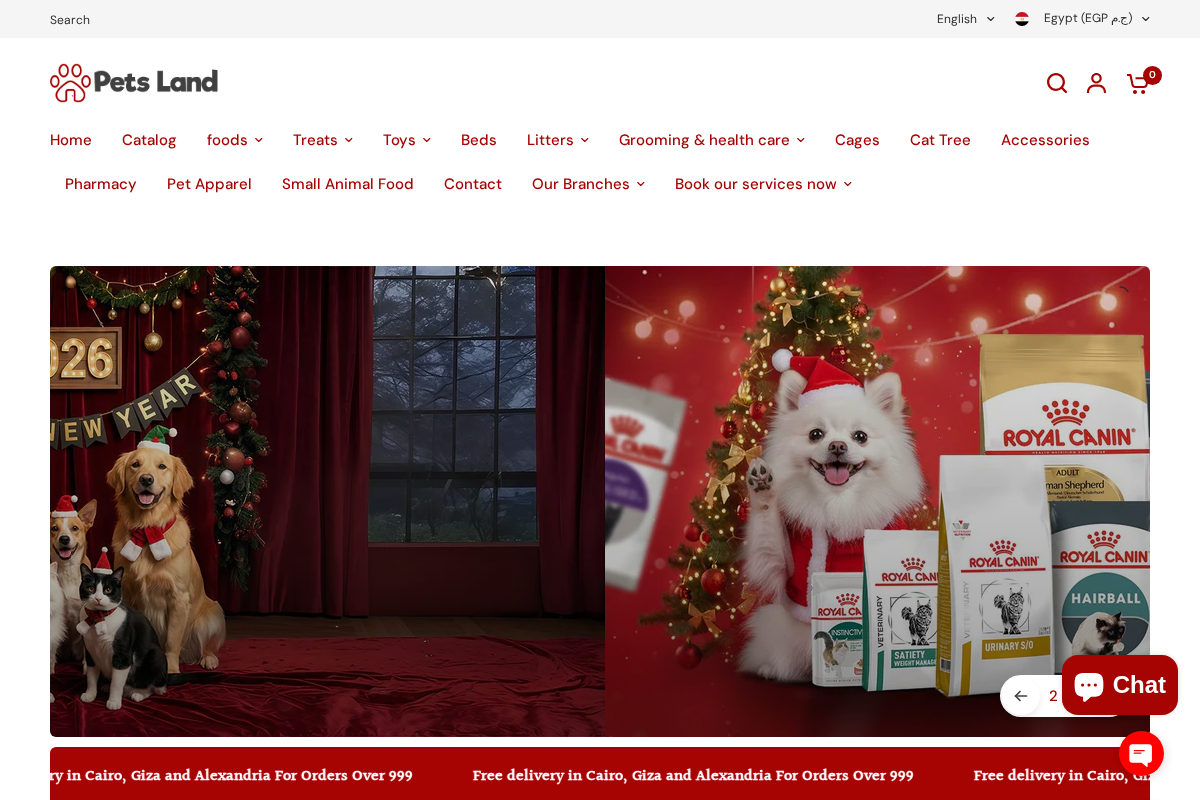Pets Land homepage screenshot