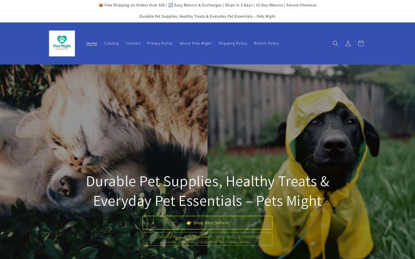 petsmight.com homepage screenshot