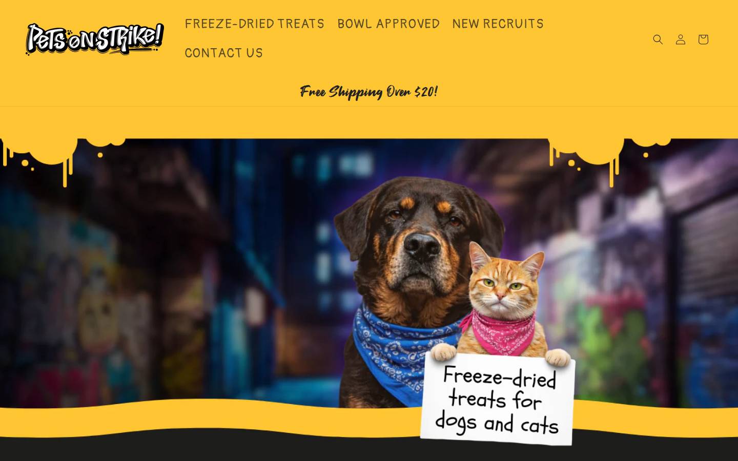 petsonstrike.com homepage screenshot