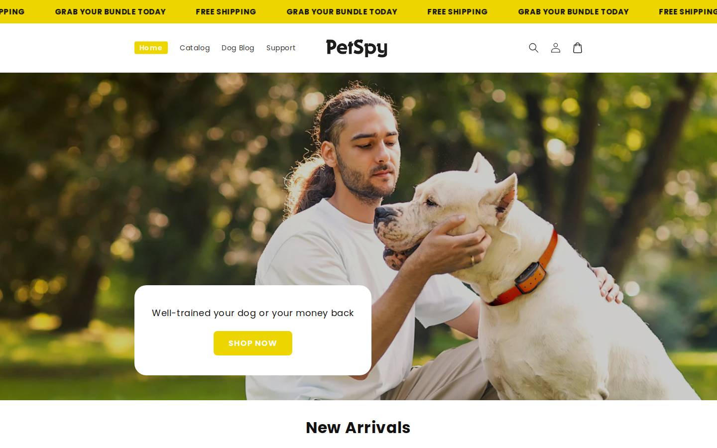 petspystore.com homepage screenshot