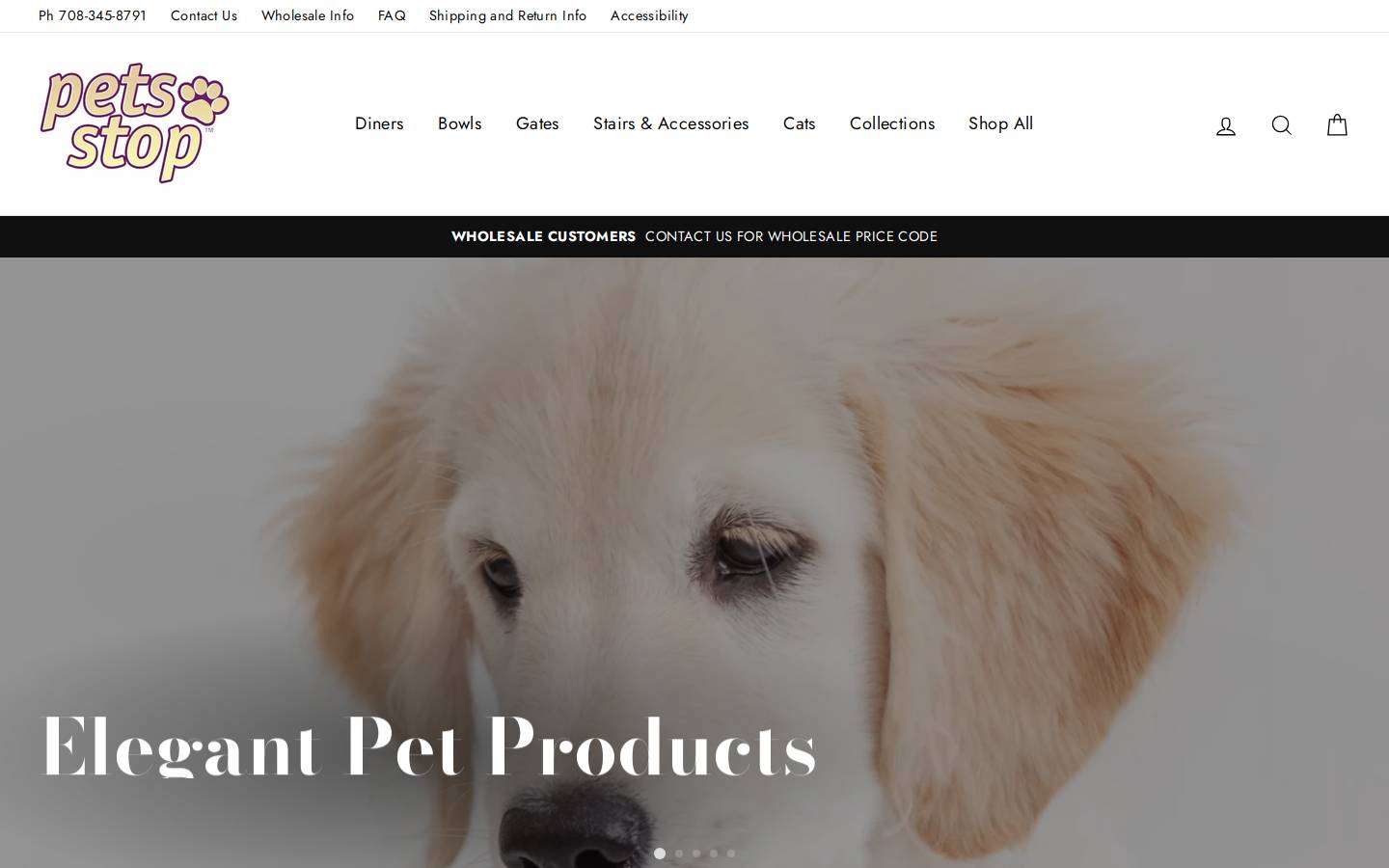petsstop.com homepage screenshot