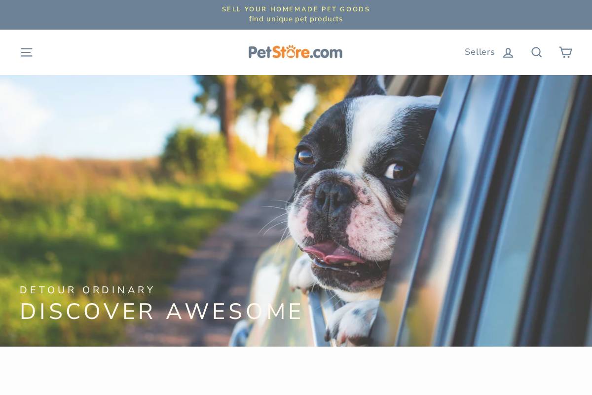 PetStore.com homepage screenshot