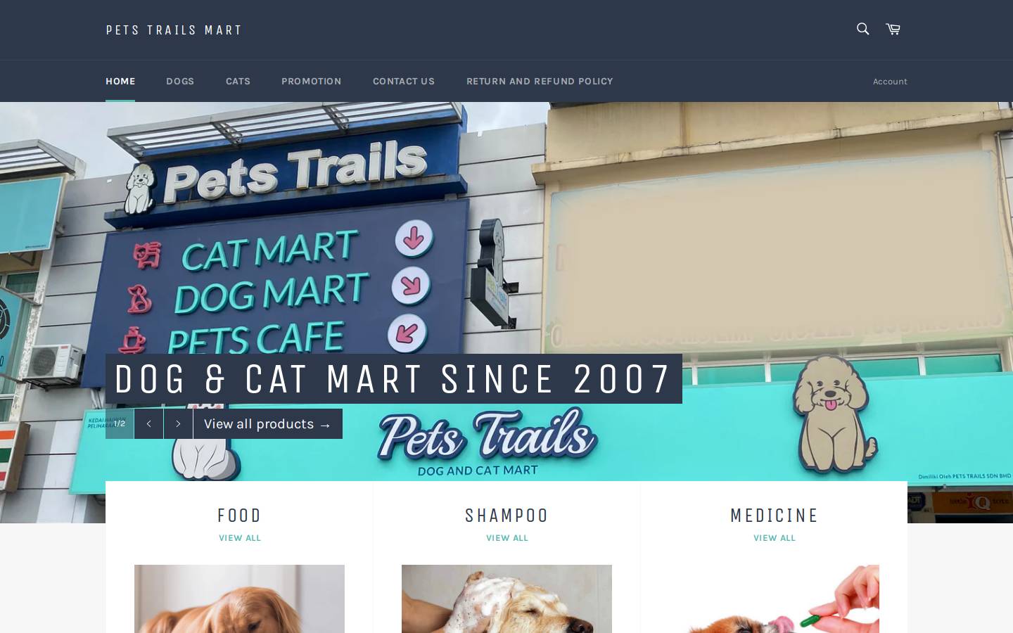 petstrailsmart.com homepage screenshot