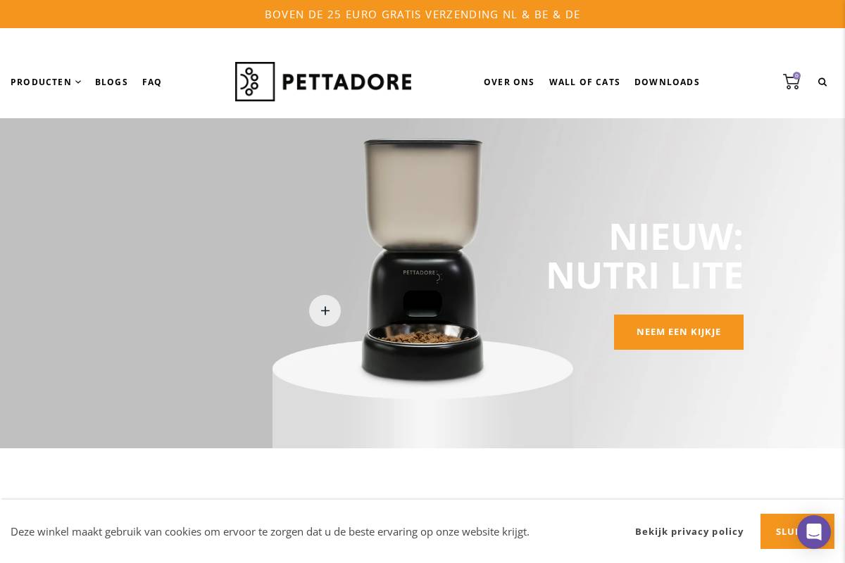 Pettadore homepage screenshot