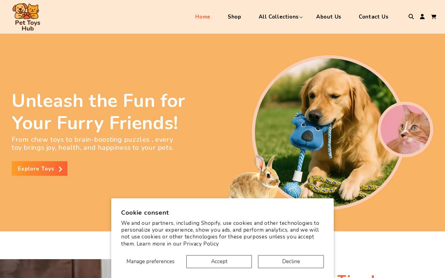 pettoyshub.com homepage screenshot