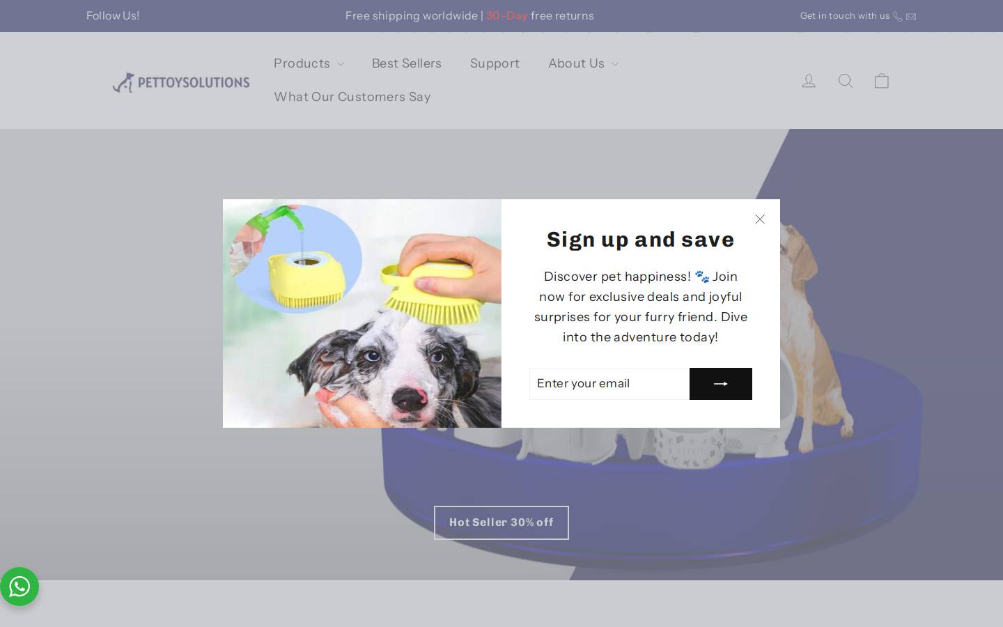pettoysolutions.com homepage screenshot