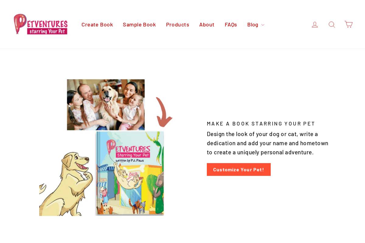 petventuresbook.com homepage screenshot