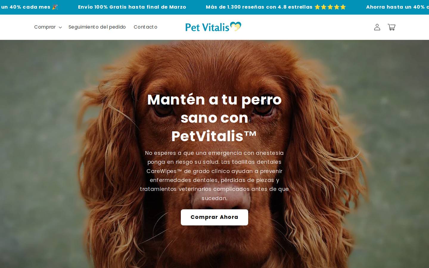 petvitalis.com homepage screenshot