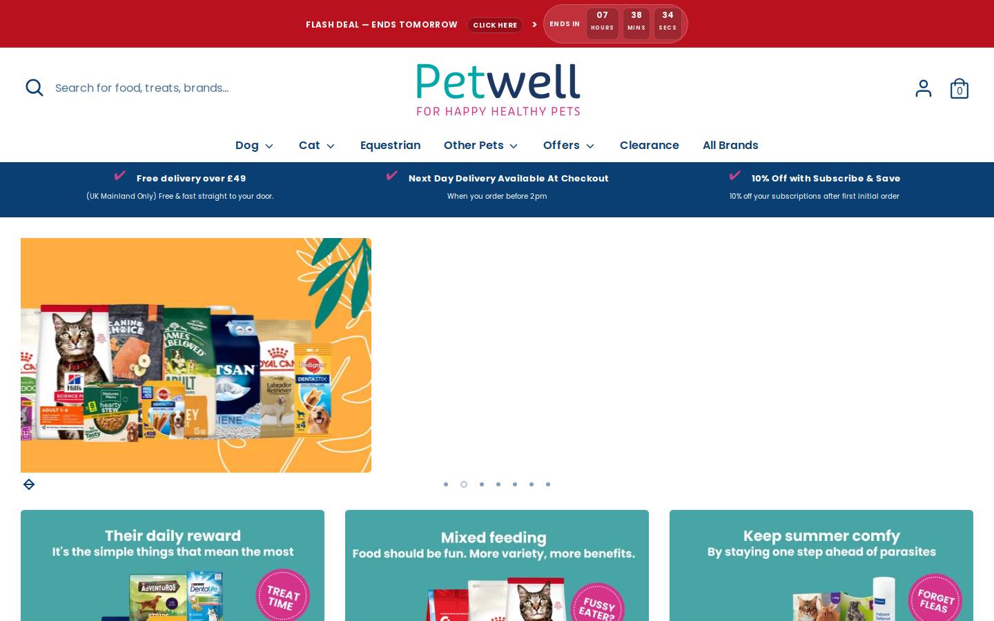 Petwell.co.uk homepage screenshot
