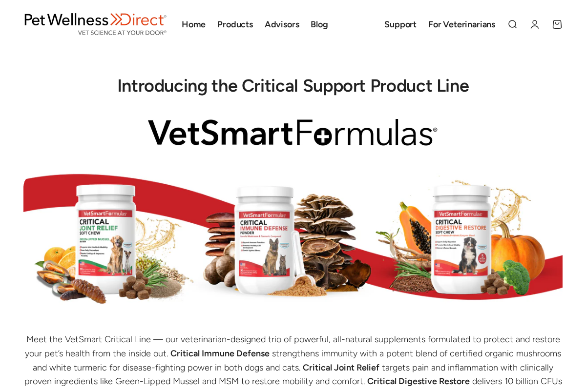 petwellnessdirect.com homepage screenshot