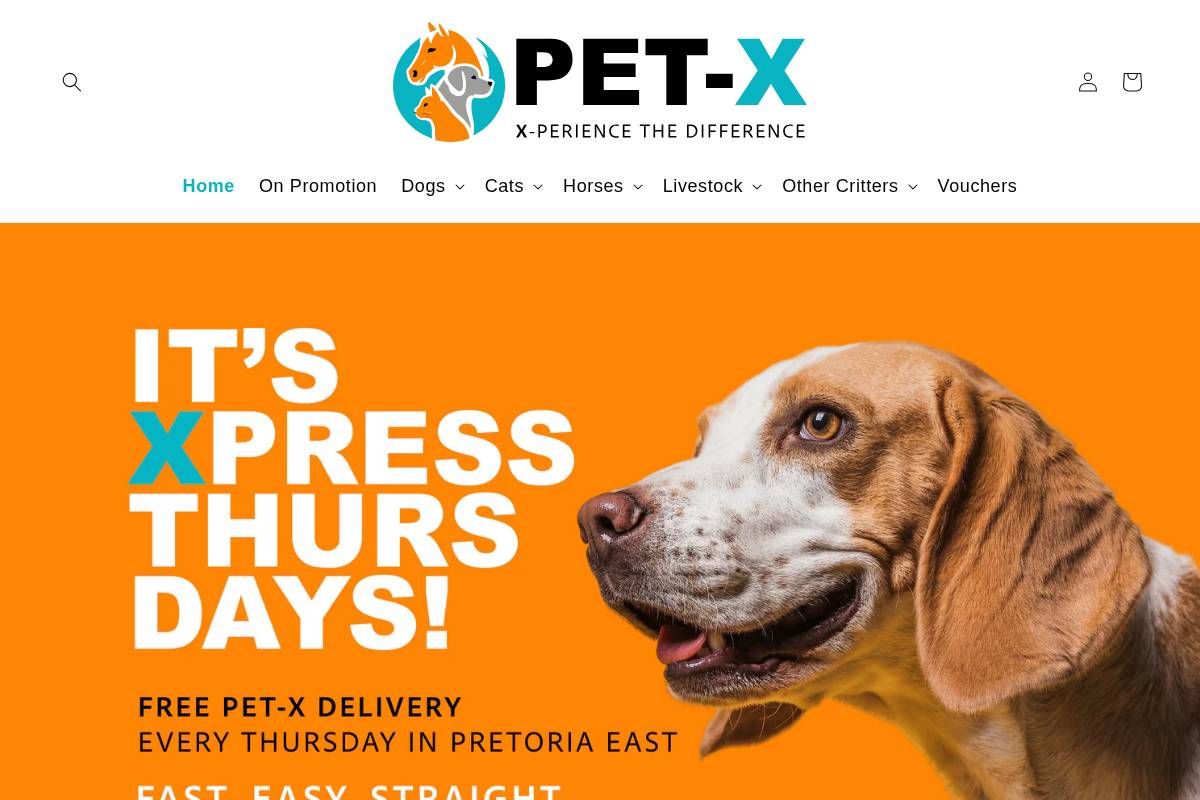 petx-online.com homepage screenshot