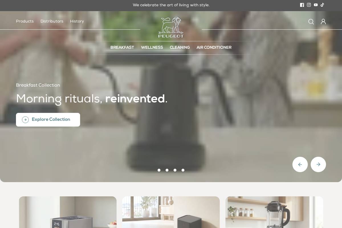 peugeot-smartliving.com homepage screenshot