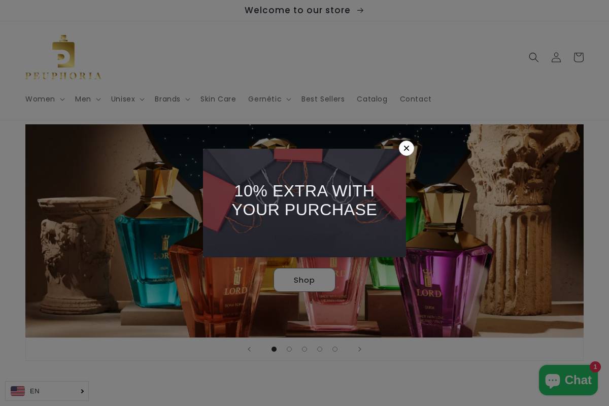 peuphoriamiami.com homepage screenshot