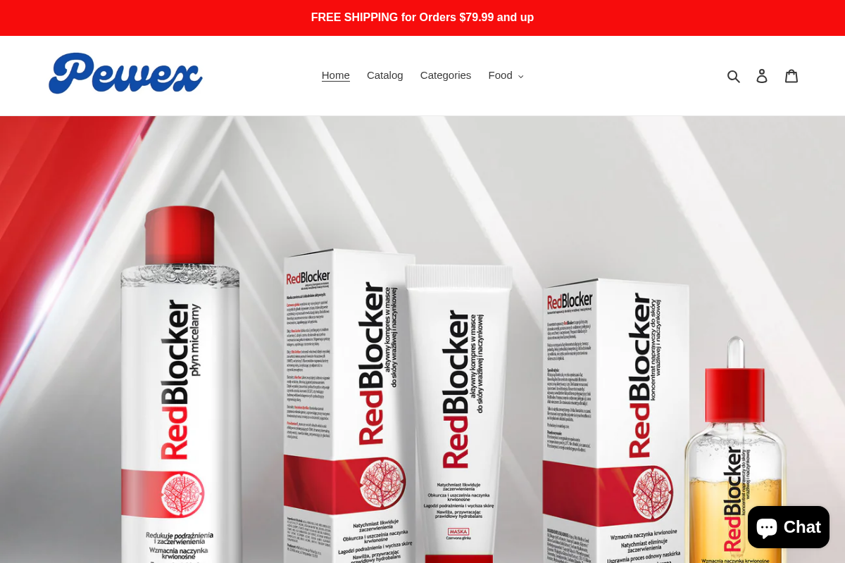 Pewex Pharmacy homepage screenshot