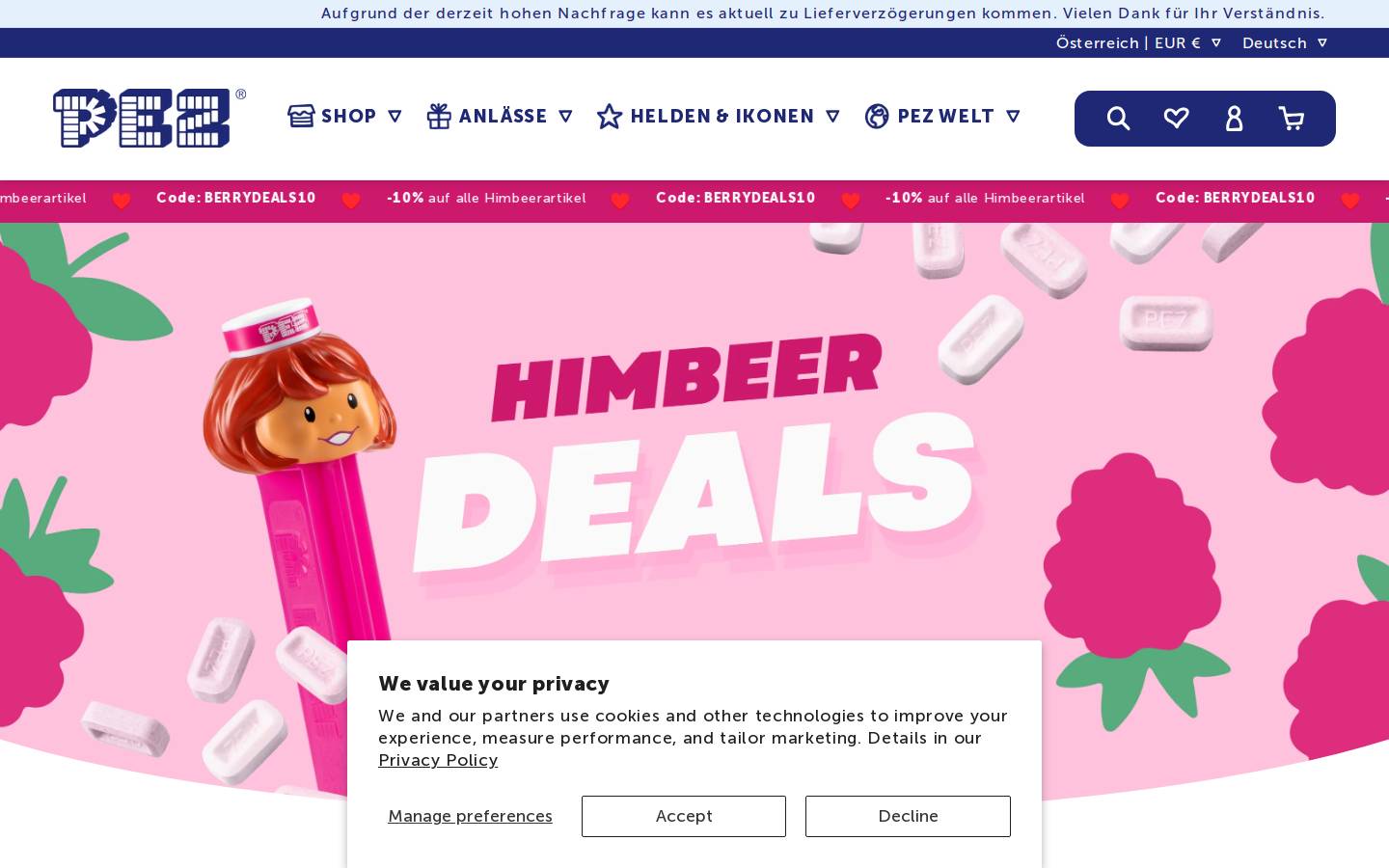 pez.at homepage screenshot
