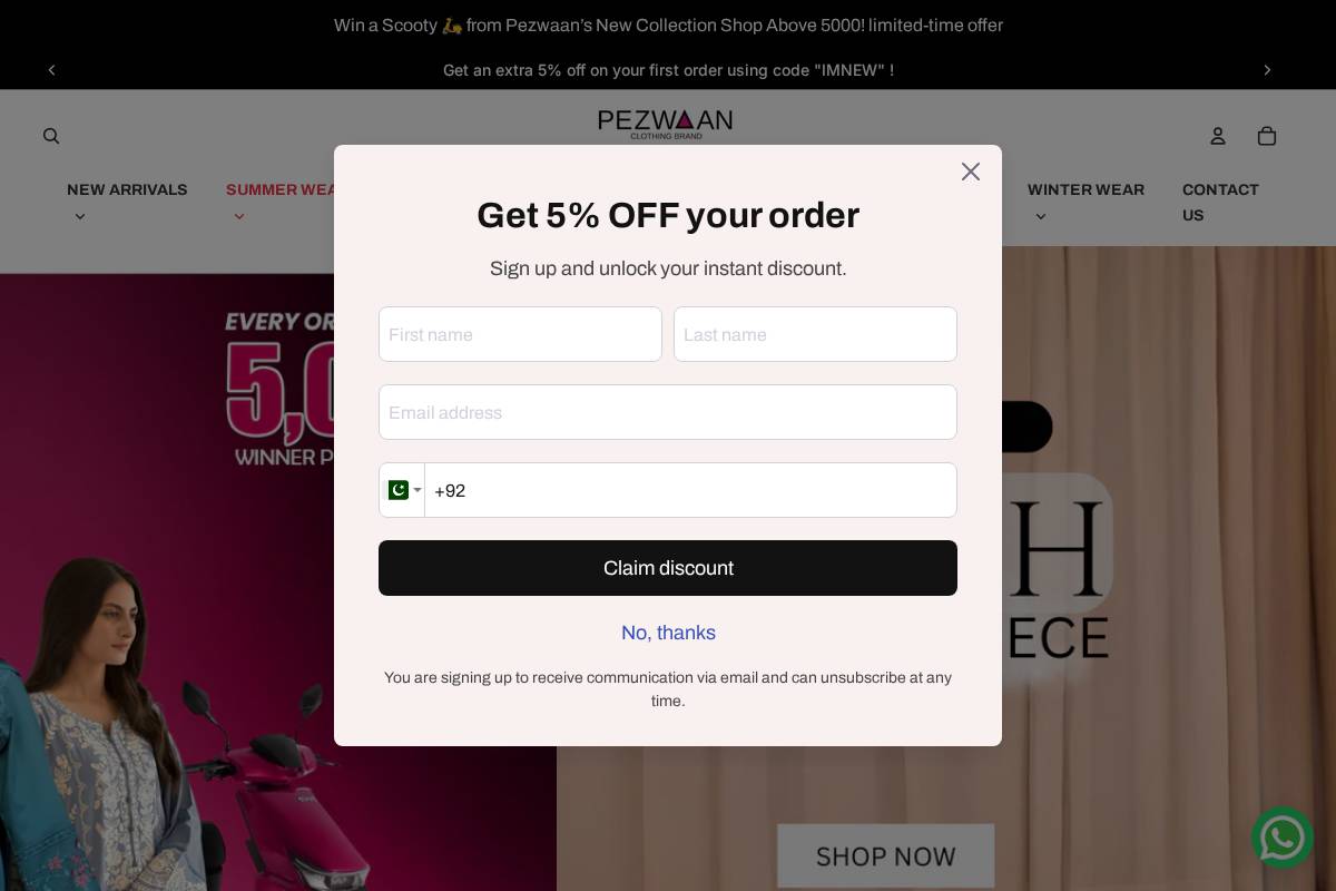 pezwaan.com homepage screenshot