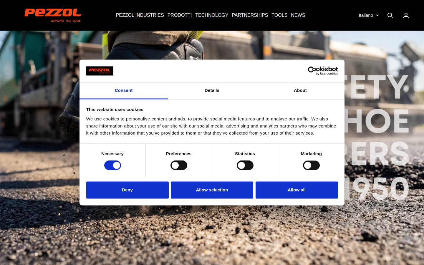 pezzol.com homepage screenshot