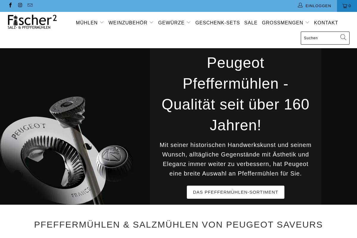 pfeffer-muehlen.ch homepage screenshot