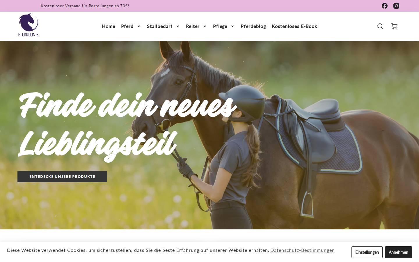 pferdelinis.de homepage screenshot